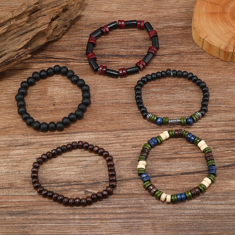 JAVMOO Gothic Bracelet Adjustable Punk Braided Leather Multilayer Grunge Set Bracelets Emo Metal Cuff Wrap Bangles Meaningful Gift - Image 4